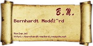 Bernhardt Medárd névjegykártya